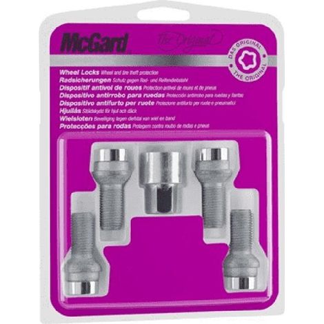 4 vis antivol Chrome MCGARD 14x150 Long 55mm Douille 17mm - 28043SU