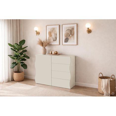 Buffet/bahut moderne 90 cm coloris cachemire Onida (1/5)