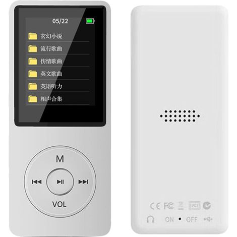 Blanc [avec Bluetooth] 16 Go (appareil + écouteurs + carte mémoire + OTG + câble de chargement)