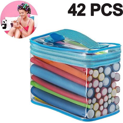 Bigoudis flexibles sans chaleur, tiges à friser souples en mousse pour cheveux courts et longs, matériau de haute qualité, parfait pour tous les types de cheveux (1/4)
