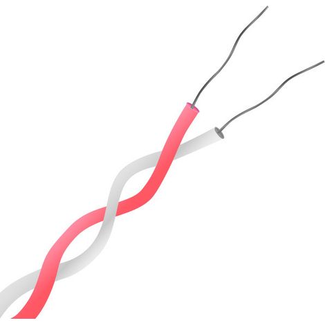 Câble pour thermocouple type N RS PRO, 10m, Non blindé, temp. max. 260°C, gaine PTFE ( Prix pour 1 )