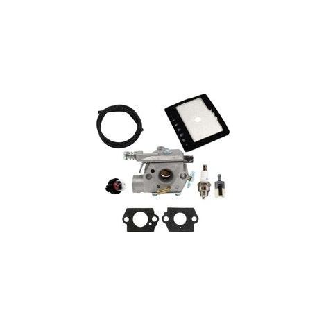 Lot de 2 kits carburateur avec filtre à air compatible avec tronçonneuses Echo CS-303T/CS-3000, remplace WT-402A/WT-402/12300139136, pour CS-3400/CS-3450. (1/4)