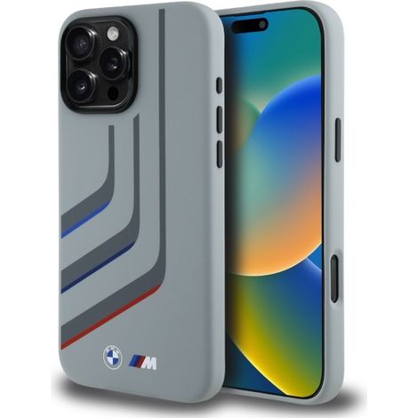 iPhone 16 Pro Max BMW Silikon MagSafe Hülle Grau (1/5)