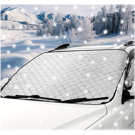 140 x 95 cm Couverture Pare-Brise Voiture,Universelle de Pare Soleils pour Voiture,Housse Pare Brise Voiture,Couverture Pare Brise Voiture,Pare Soleil,pour la Protection Solaire du Pare-Brise (1/5)