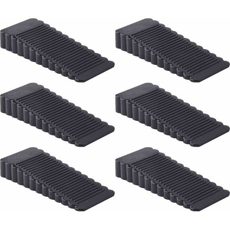 6 pieces door stopper, non-slip rubber wedge (black) MUMU (1/4)