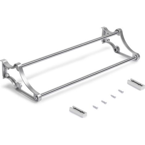 Emuca – Range-chaussures Self pour dressing – Structure adaptable 560-1000mm – Acier chromé et plastique – Montage rapide sans outils