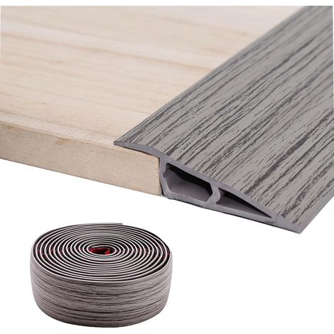 Barre de Seuil Adhesive,5 x 100 CM Seuil de Porte Adhesif PVC,Bande de Transition de Sol Multiniveau pour Relier Les Joints de Sol et Les Transitions de Seuil de Moquette,Carrelage (1/5)