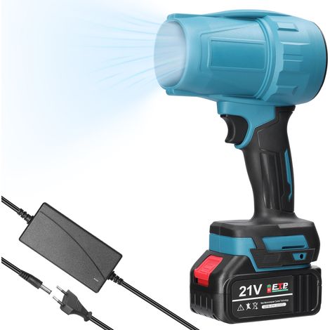 GARRYFIZH Souffleur turbofan haute puissance portatif, Ventilateur à réaction, Pour lavage auto, nettoyage poussière clavier, Compatible batteries Makita