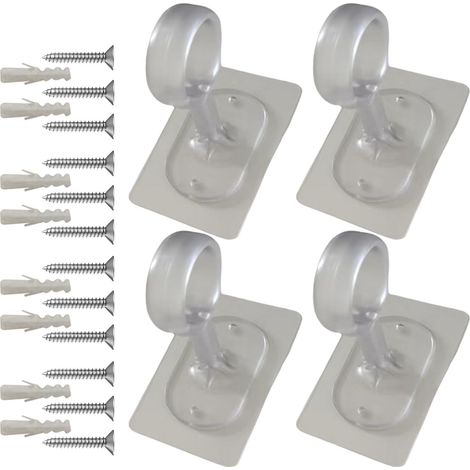 Support Pour Tringle Rideau Plafond - Porte Tringle Plafond Robustes  Accessoires Télescopiques Solides pour Placard Chambre Salle de Bain Maison (1/5)