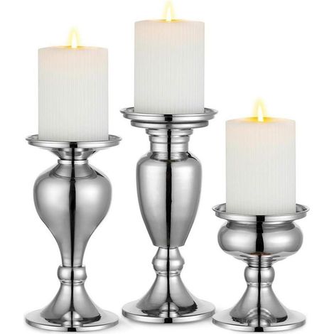 Kerzenleuchter Kerzenständer Schwarz Vintage Metall für Hochzeit Party (1/5)