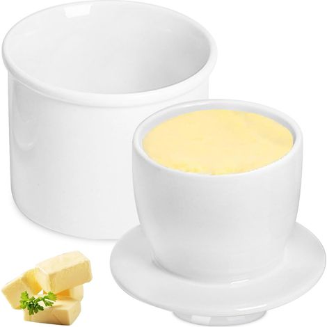 Ceramic Butter Dish, Butter Churn, Butter Box, Butter Dish, French Butter Dish, Butter Crock, Butter Box for Fridge, Porcelain Butter Dish (1/5)