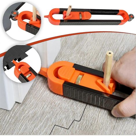 Gabarit de contour avec mécanisme de verrouillage pour une reproduction précise des formes dans les projets de bricolage (1/4)
