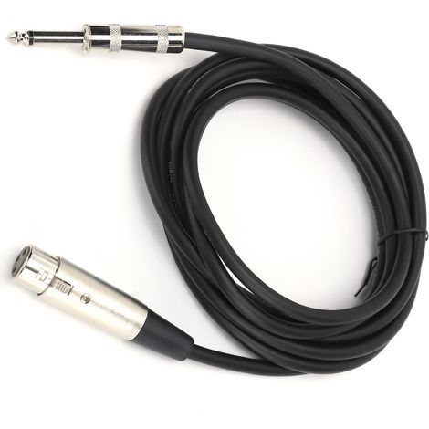 Câble XLR Femelle vers Jack 6.35mm TRS pour Microphone Professionnel