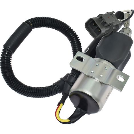 Kompatibel mit Motorstopp-Magnetventil, Kraftstoffabsperr-Magnetventil und Motorleistungsabsperr-Magnetventil 1751ES-24E7ULB1CC2. Geeignet für eine Vielzahl von Dieselmotorenmodellen. (1/4)