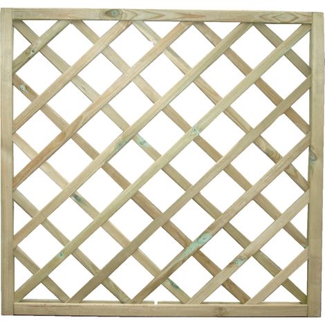 Pannello grigliato quadrato in legno di pino impregnato cm 90x90 per terrazzo giardino (1/4)