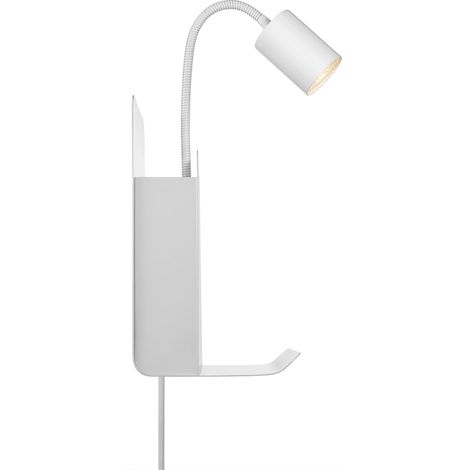 Applique murale blanche Roomi avec connexion USB - 2112551001 (1/5)