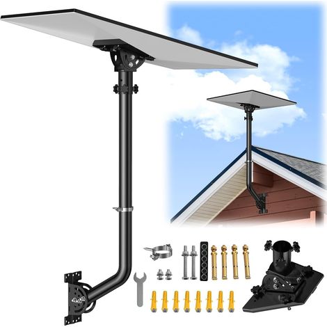 Support mural long, kit de montage réglable avec inclinaison de 160°, support mural/toit de 24 pouces, compatible avec les antennes V3 Standard et Enterprise (1/5)