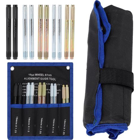 Wheel alignment tool, stainless steel, 11 pieces. Tire changing tool, wheel suspension threaded pins for car tire alignment, with (1/5)