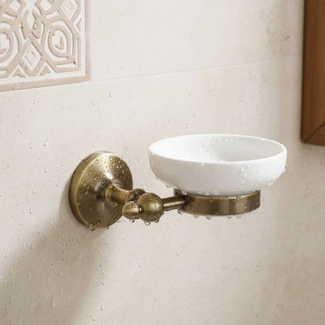 PaulGurkes Porte-savon mural en bronze style rétro (1/3)