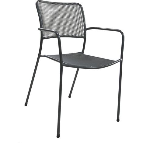 Primaster Gartenstuhl Metall Loris grau