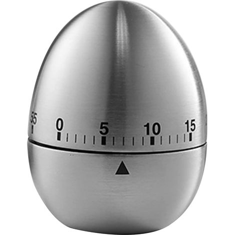 Minuteur de cuisine générique en forme d'œuf, acier inoxydable (1/5)