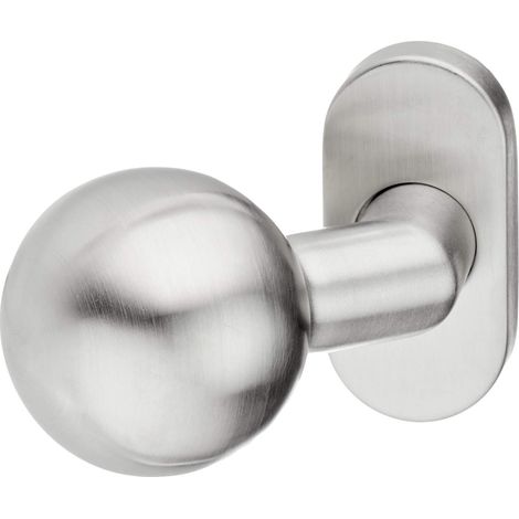 MARCHESI 4126.420.207.S-ER-UK fest Pomello per Porta in Acciaio Inox, con Rosetta Ovale (1/2)