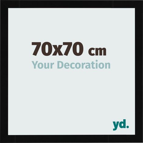 yd. - Cadre photo 70x70 - Noir Brillant - MDF - Bologna (1/5)