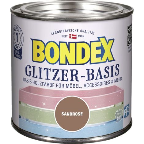 Bondex Glitzer - Basis 500 ml, basis sandrose Holzfarbe Effektfarbe Glitzerfarbe (1/2)