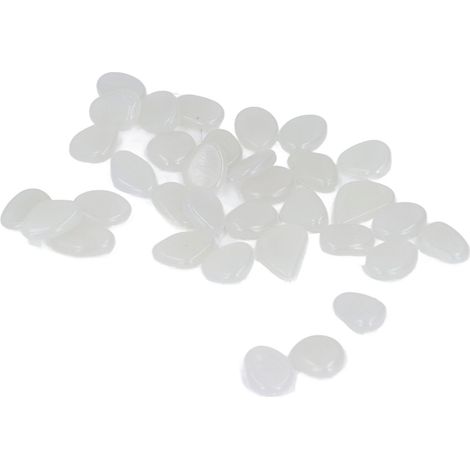 Pierres lumineuses résine 100 pièces éclairage jardin nocturne sentiers décoratifs réutilisables (1/5)