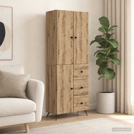 vidaXL Schrankset 2 Stk. Artisan-Eiche Holzwerkstoff (1/5)