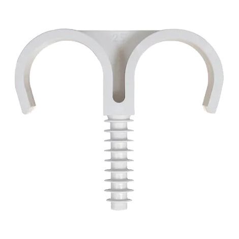 50 PZ FISSATUBO DOPPIO  A BATTERE- 20 mm- FISCH- pezzi 1