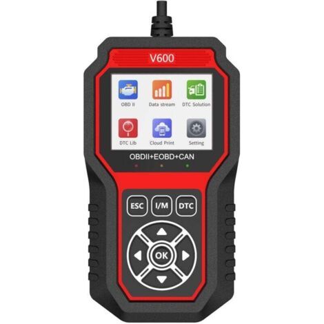 Valise Diagnostic Auto, Universel OBD2 Diagnostic Voiture Français, Lecteur de Code d\'erreur de Moteur, Valise Effacer Defaut Voiture pour Tous Les protocoles OBDII Voitures Depuis 1996
