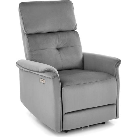 Sillón reclinable Houston 1543, Gris, 82x80x90cm, Tapiz