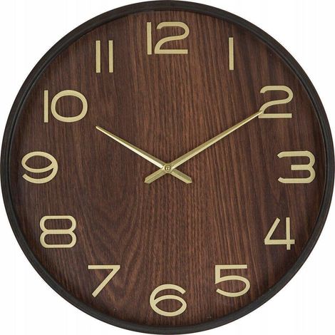 Atmosphera Ivana Reloj de Pared Madera Oscura 38 cm