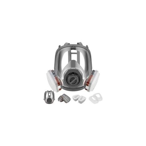 Maschera protettiva riutilizzabile con filtro – Protezione contro vapori e particelle – Silicone ergonomico – Per pittura e lavorazione del legno