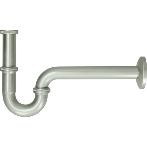 Siphon tube 1 1/4’’ PLUS, mat noble 1 1/4’’ x 32 mm avec rosace 80 mm