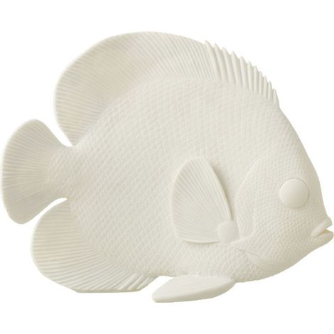 Statuette Déco Poisson "Plat" 29cm Blanc