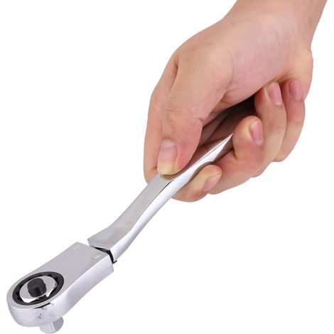Ratschenschlüssel, multifunktionales 2-Wege-Handreparaturwerkzeug mit 3 Steckschlüsseladaptern (1/5)