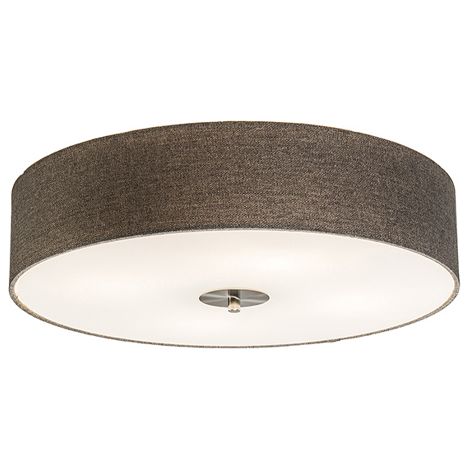 Ländliche Deckenleuchte taupe 50 cm - Drum Jute