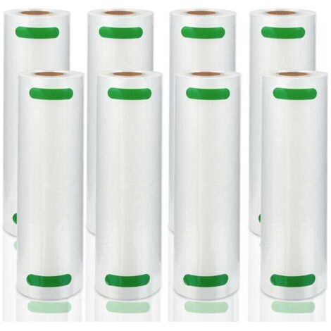 Sacs sous Vide Alimentaire 8 Rouleaux, 20 X 600 CM pour Appareil de Mise sous Vide, Réfrigérateur, Réutilisable rouleaux sous vide (1/4)