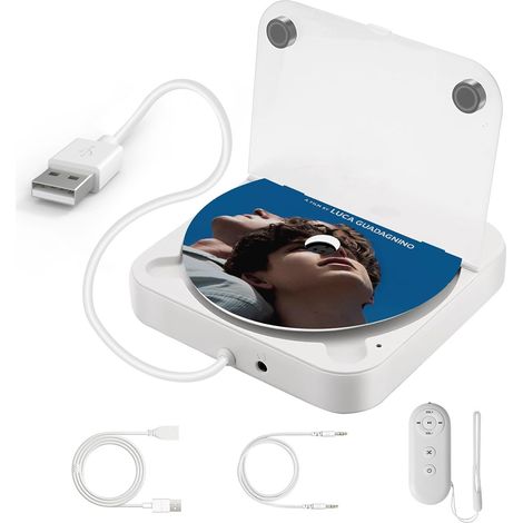 Lecteur CD Portable pour Voiture Lecteur CD Externe, Connexion USB/AUX, Pour Stéréo de Voiture, Plug & Play pour voiture, ordinateur portable, TV (1/5)