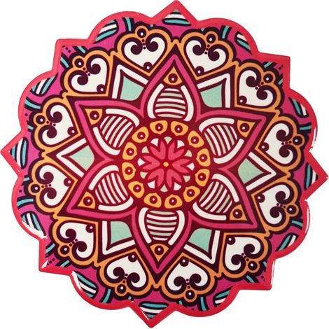 Set de 2 sous-verres mandala en céramique