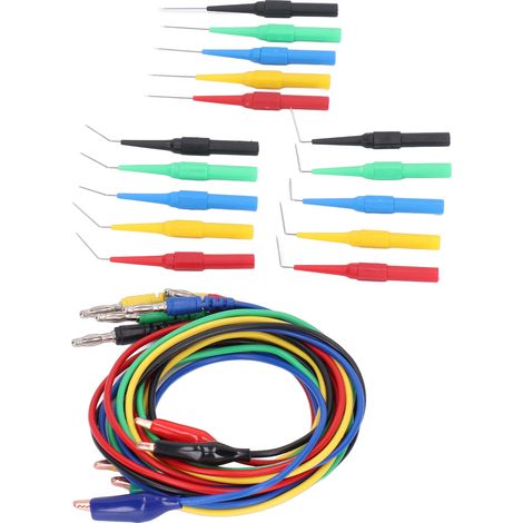 Bananenstecker-Messleitungen-Set, vernickelte Klemmen, rückseitige Messspitzen für Multimeter, 4 mm, JT8005por (1/5)