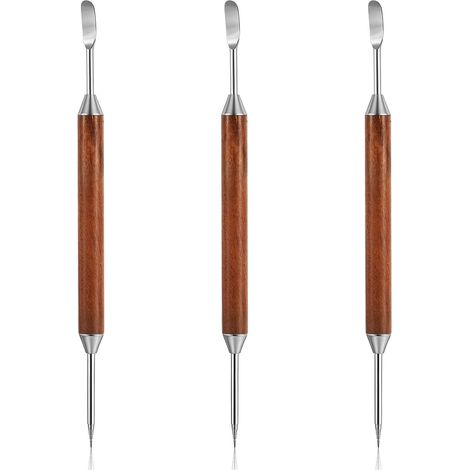 Stylos Latte Art - Lot de 3 - Acier Inoxydable et Bois - Outils Précision - Barista et Maison (1/5)