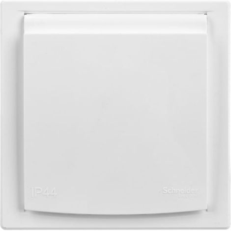 Asfora base de enchufe individual schuko IP44 blanco con marco EPH3100321