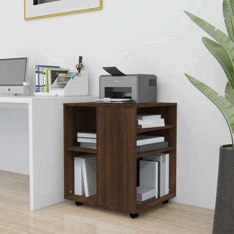 vidaXL Armario con ruedas madera contrachapada roble marrón 60x53x72cm (1/5)