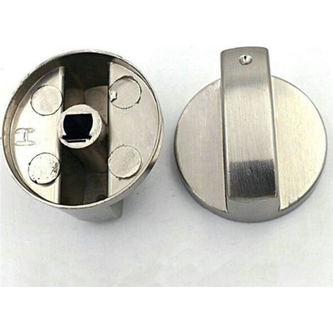 Manopola di controllo universale in metallo per fornello a gas, 6 mm, set da 2 pezzi (1/2)