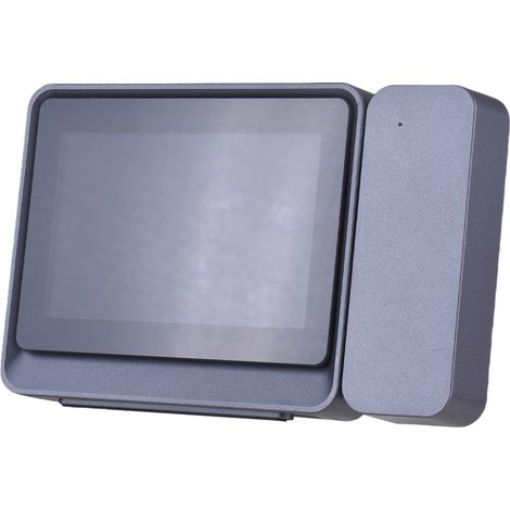 Réveil projecteur avec mise au point réglable, Bluetooth, réglage automatique de l'heure, alarme, éclairage d'ambiance, double alarme, 8005A, livré avec batterie intégrée (1/4)