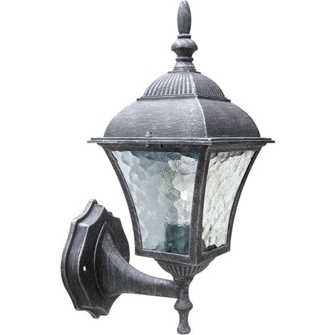 lampada da parete esterna della luce Toscana argento vecchio vetro metallo Ø20,5cm L: 20 cm B: 14.5 cm H: 37cm IP43 (1/4)