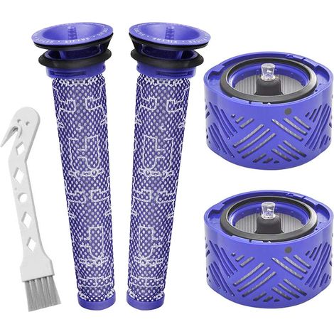 Waschbar Ersatzfilter für Staubsauger Dyson V6 Serie, Ersatz Vorfilter Postmotorfilter Kompatibel mit Dyson V6 Animal Absolute Motorhead, DY965661-01, DY966741-01